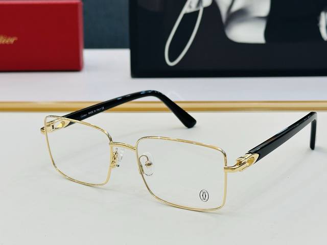 cartier-卡家 Ct0530O Size：55口18-145 不挑脸型 简约大气 时尚休闲 L框型简约