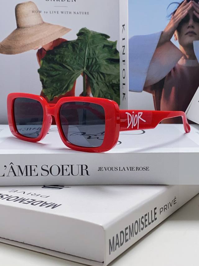 dior迪奥 2025新款方形墨镜女高级感网红风字母太阳眼镜防紫外线凹造型潮酷 椭圆方框 女士墨镜