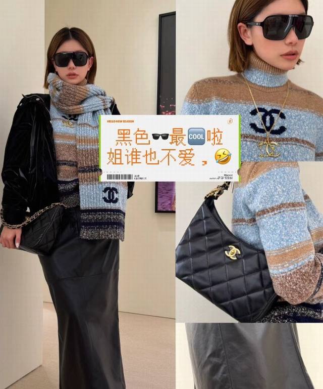 chanel香奈儿 2025新款小香墨镜熊猫滑雪镜黑白防风太阳镜大框连体镜片护目镜女遮阳
