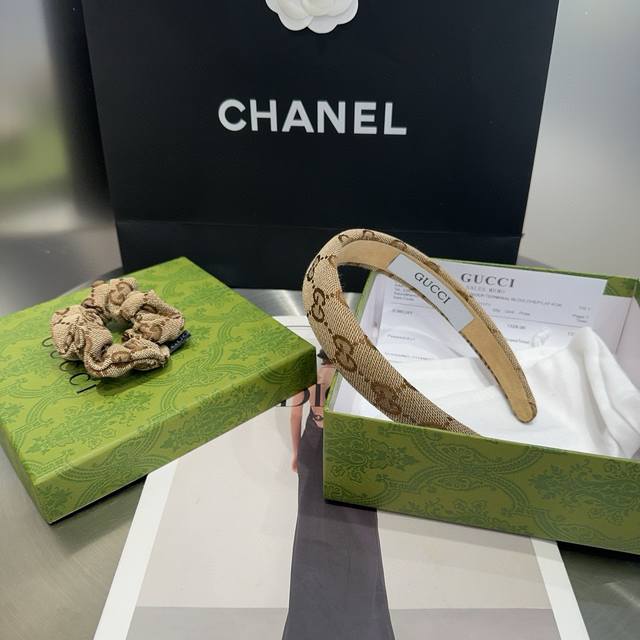 配包装盒 Gucci 古奇 Gg字母发箍，经典字母，时尚百搭，特别耐看，永不过时