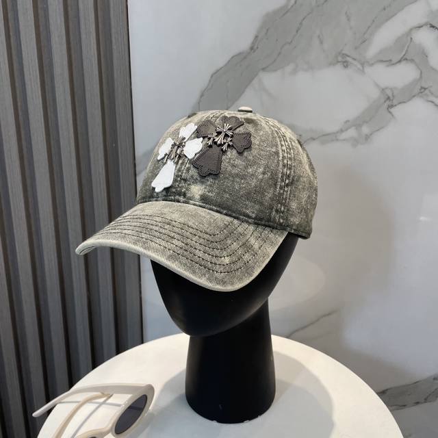 克罗心 25新款棒球帽，个性时尚经典十字架标志，休闲带点酷酷的感觉，中性款 男女同款！超好搭！ 头围:56-58Cm均可