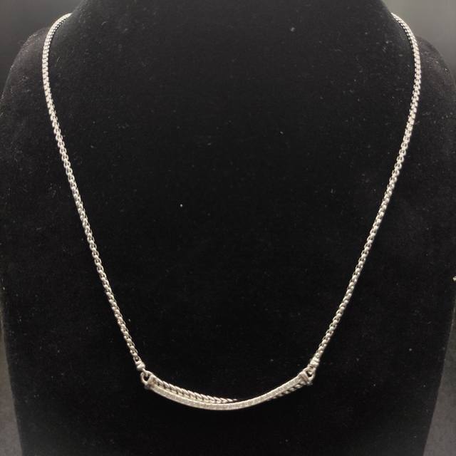 新款 David Yurman 分色微笑项链。链条粗2Mm，长度45+5Cm延迟链 编号Dyxl-075