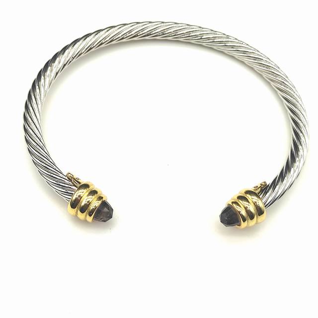 david Yurman 5Mm金头紫钻手镯.。建议适合佩戴的手围15-20Cm 编号Dysz-141
