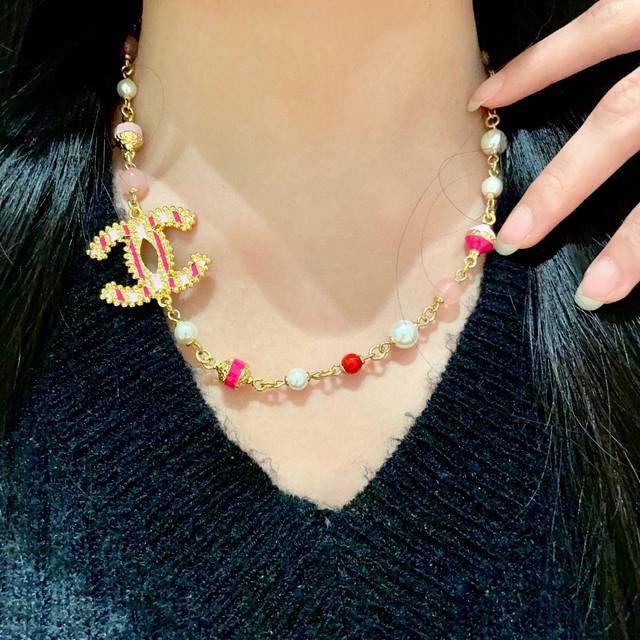 专柜同款 香奈儿珍珠双C项链