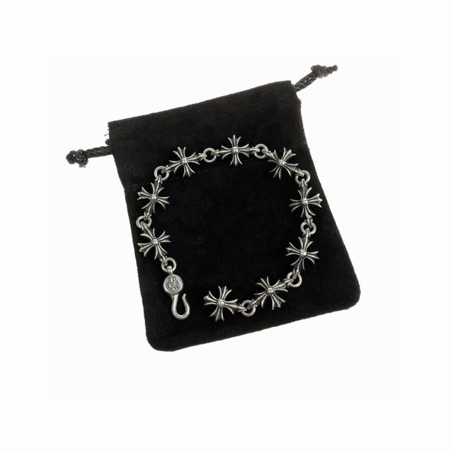 chrome Hearts 克罗心 九节十字架十字花手链