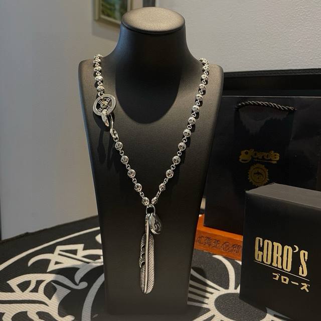 新品上架 Goro’S高桥吾郎 羽毛吊坠 经典字母项链 顶级版本 认准独家拍摄 主攻高端市场 绝对区别普通版本！图片产品细节与Zp一致！原版制作工艺 精工品质