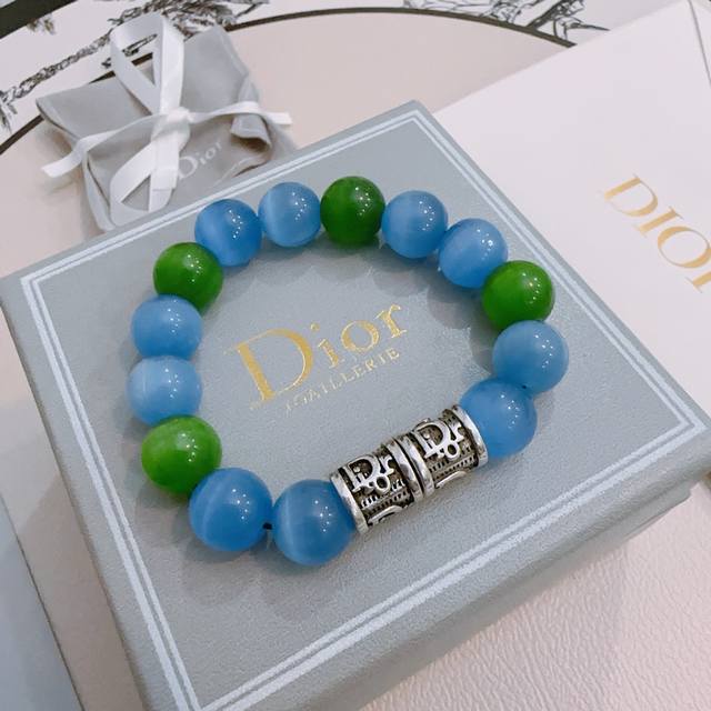 专柜精工版本 Dior迪奥 多元素玛瑙泰银风格手链 明星同款 复古做旧风 原版复刻 纯手工打造 正品开模潮流时尚必备 男女均可佩戴 情侣款同款 摇滚朋克泰银风格