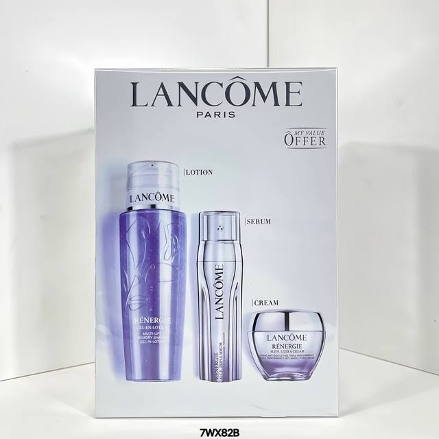 普 兰蔻塑颜三件套 内含 塑颜精华水400Ml 新三管精华50Ml 百肽面霜50Ml
