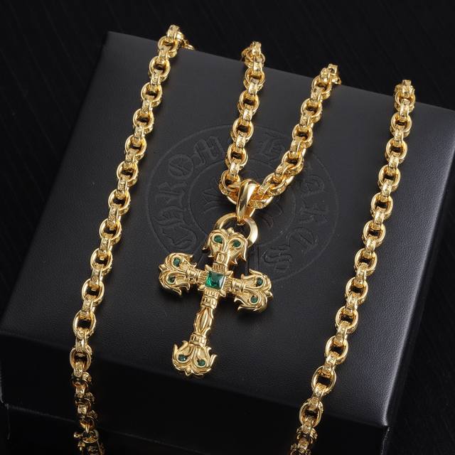 Chrome Hearts 克罗心火焰吊坠项链