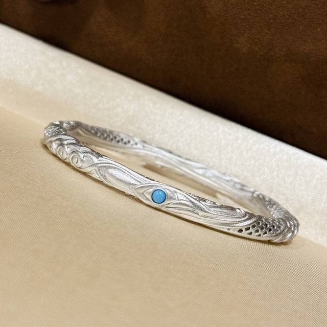 a5599 古法黄金工艺 新品爆款 哪吒 同款 乾坤圈 蓝松石 手镯 细节超级在线别特适合日常佩戴 喜欢哪吒的小宝赶紧入手 S925纯银材质 电镀厚金 纯银手镯