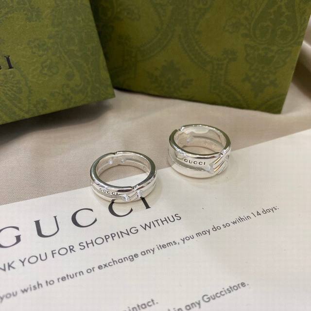 Gucci古驰双G互扣结缘戒指环 窄版 12# 14# 16# 18# 20# 22# 22# 宽版 12# 14# 16# 18# 20# 22# 24#