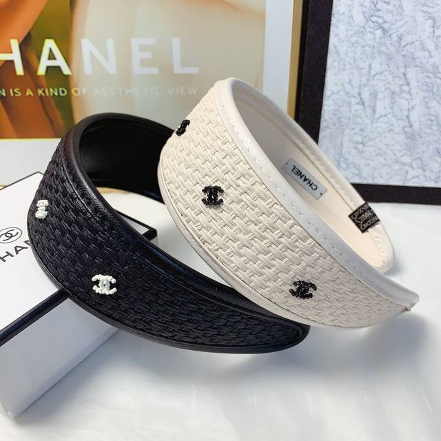 chanel小香 chanel发箍 宽版编织皮Logo轻奢风发箍气质百搭小仙女必入单品名媛风十足 宝藏款 闭眼入推荐款 单个