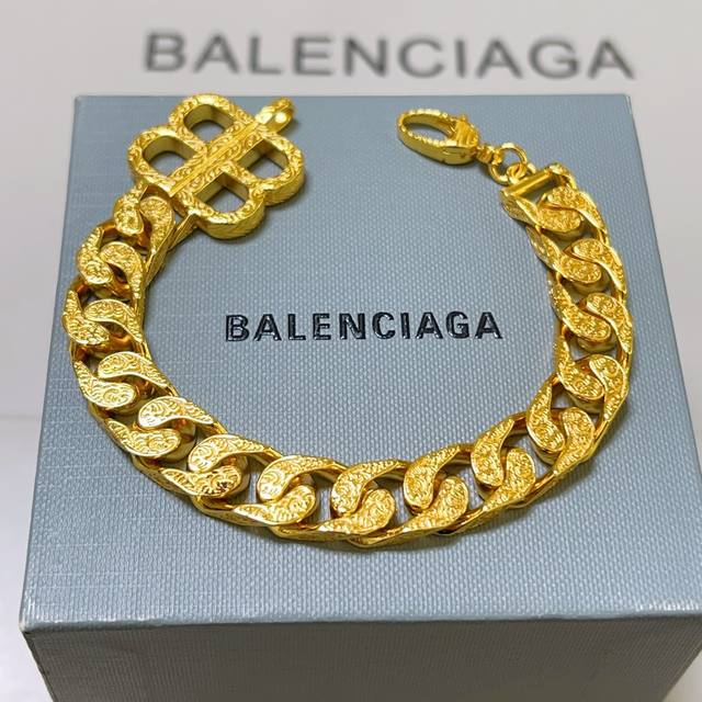 原单货新品 巴黎世家手链Balenciaga手链专柜一致巴黎世家手链 男士火爆款出货 设计独特 前卫 男士必备 码数18 20 22 24Cm