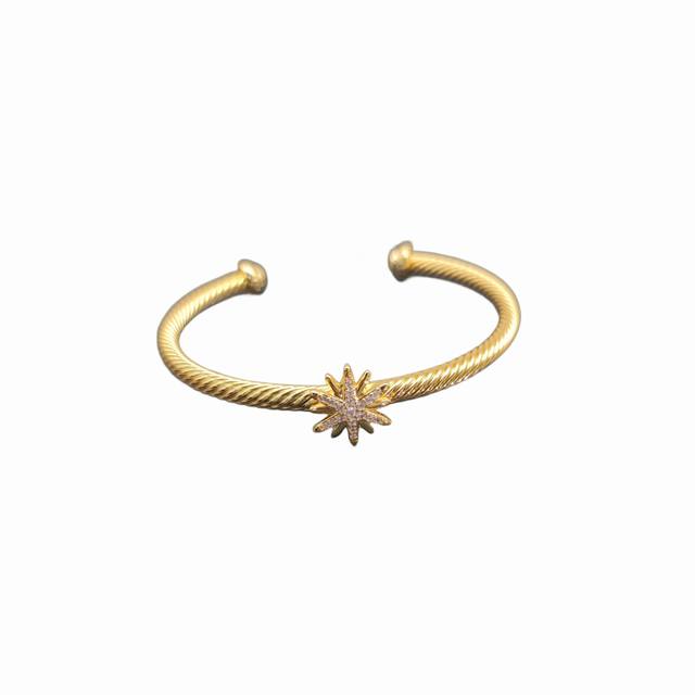 david Yurman 金色3Mm太阳花手镯 编号 Dysz-334