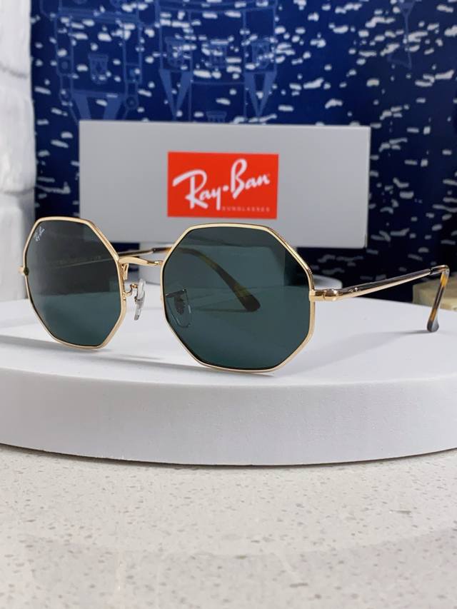 Rayban雷朋 2025新款钢化玻璃镜片太阳镜经典多边形男女时尚潮酷开车专用墨镜 Rb1972 Size:54口19-145