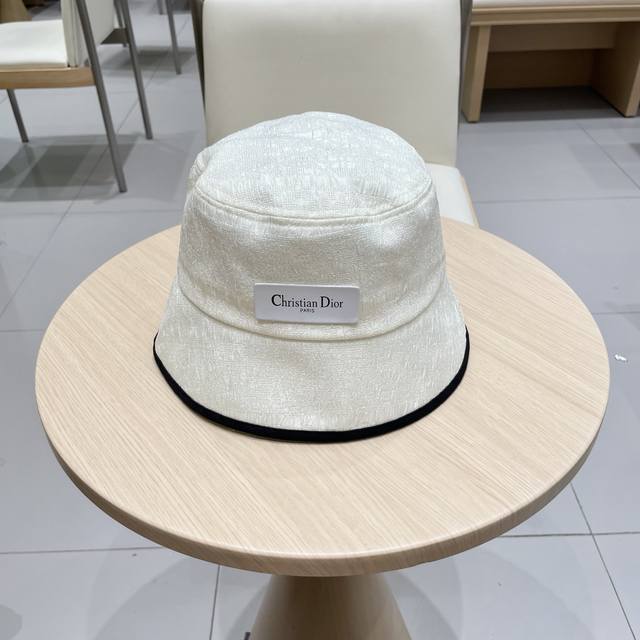 Dior迪奥渔夫帽女夏季韩版百搭日系显脸小薄款适合圆脸防晒遮阳帽水桶帽潮