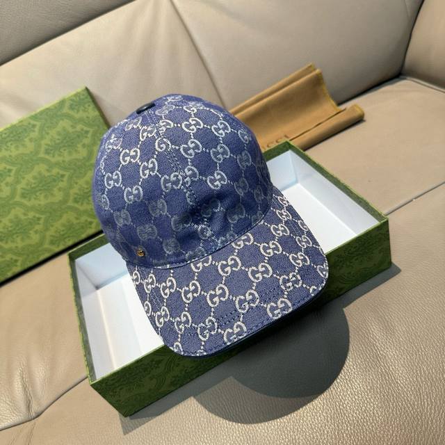配包装布袋 Gucci 古奇 新款原单棒球帽 金属小双G 专柜最新款 1:1开模订制 正版开模五金 原版帆布料+头层牛皮 原厂品质 质量超赞 基础头围56 贴片