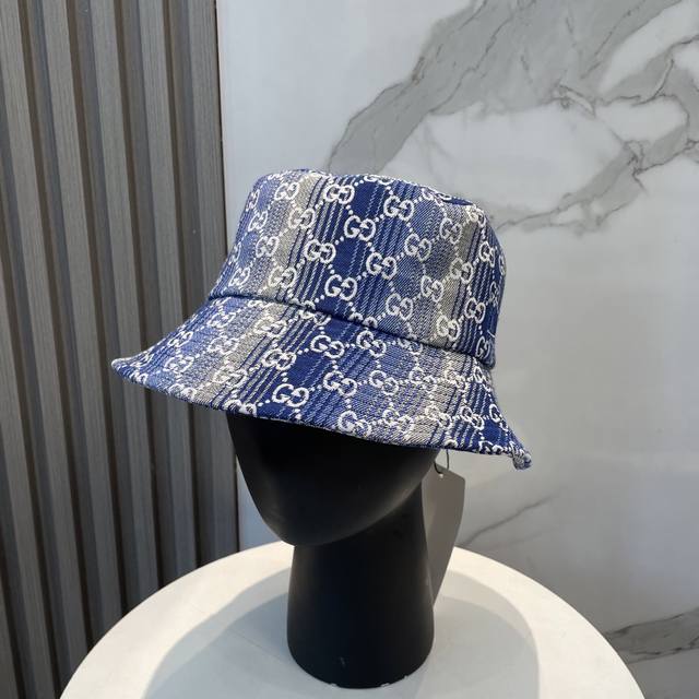 Gucci古奇 2025专柜新款提花款渔夫帽 很潮 休闲运动款 经典制作 超级好搭衣服 显脸小
