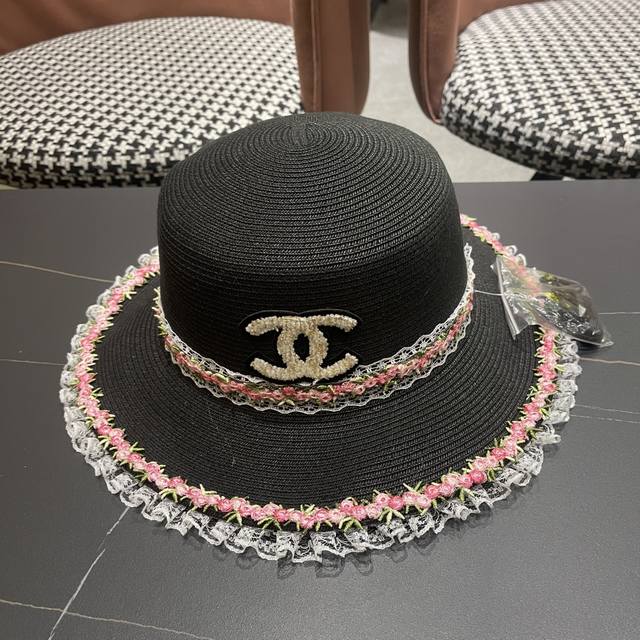 Chanel香奈儿 2025新款草编度假风草帽 大牌风 出街旅行单品