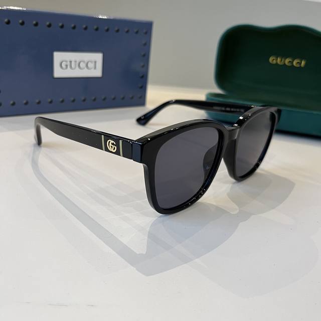 gucci古奇 官方早春新款 众多明星同款新款大框墨镜 宝丽来超清太阳镜