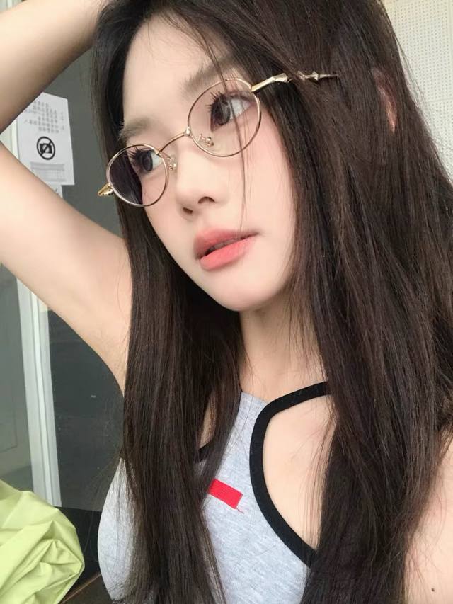 Louis Vuitto*金丝边小圆框眼镜女高级感时髦平光镜可配近视防蓝光眼镜