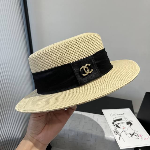 chanel香奈儿平顶礼帽 帽型超级好看 头围57Cm