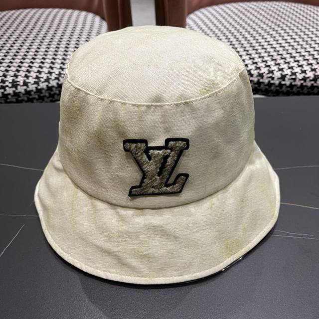 Lv路易威登渔夫帽女夏季时尚扎染盆帽户外品脸小休 闲水桶帽韩版岔帽