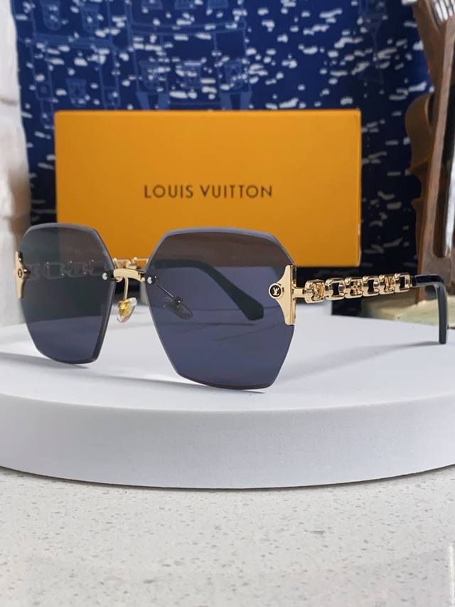 Louis Vuitton 路易威登 2025新款Lv复古切边渐变风时尚太阳镜女大框潮防紫外线 男女通用