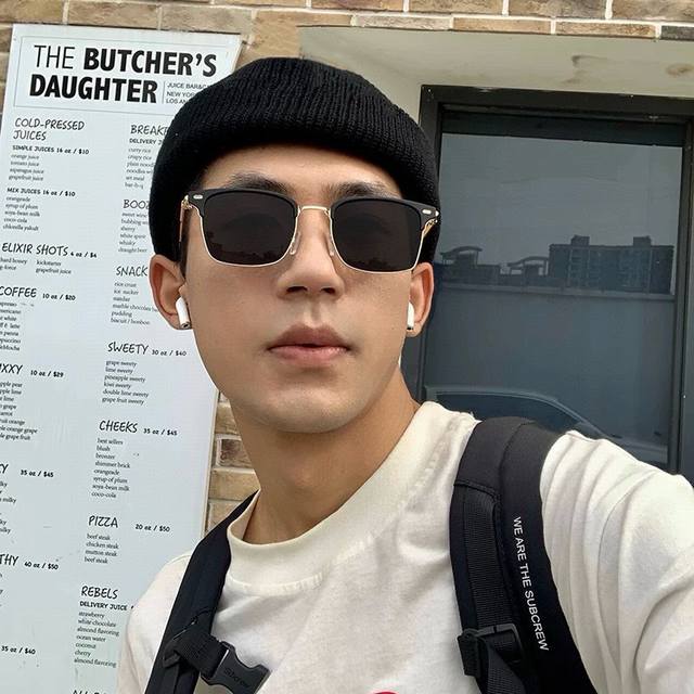 Gucci 高品质男女款墨镜 进口宝丽来偏光镜片 蛤蟆镜 开车钓鱼都可 百搭显瘦墨镜韩版男士飞行员大框司机开车防紫外线太阳镜 型号 9828