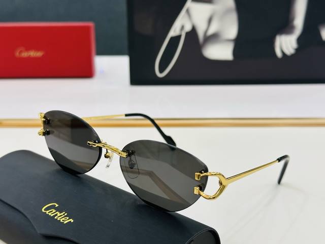 原版Cartie* 卡家 官网经典款 太阳镜 Ct0487O Size 57口16-140电镀工艺精湛大牌品 J戴起来气质十足