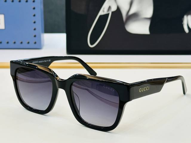 gucc* 古家Gg1670Sk Size 54口21-145 原版墨镜搭配镜框时尚靓丽 C个性十足