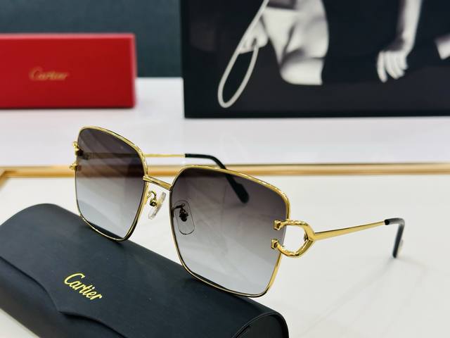 原版Cartie* 卡家 官网经典款 太阳镜 Ct0486O Size 60口17-145 电镀工艺精湛大牌品 J戴起来气质十足