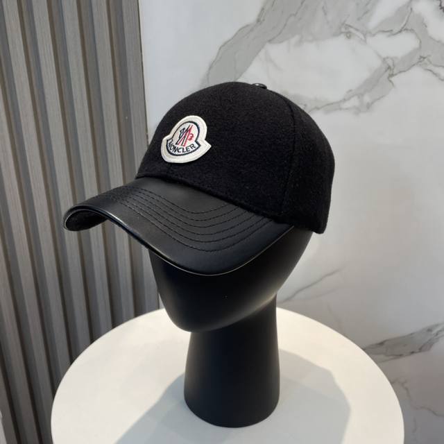 蒙口Moncler 秋冬新款羊毛棒球帽 年轻时尚潮人穿搭色系 视觉效果超强 立体字母 好看有质感
