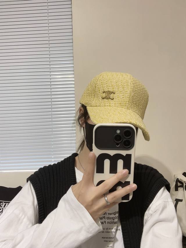 赛琳Celine新款专柜同步小香风粗花呢棒球帽细节满分 名媛风 超大牌 好搭