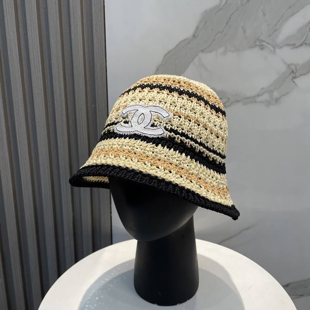 香奈儿 Chanel针织盆帽 防晒渔夫帽高密度制作 一顶超级有品位的针织帽了~出街首选 帽型超美腻颜色妥妥 轻便携带 小仙女人手必备 头围57Cm