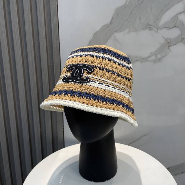 香奈儿 Chanel针织盆帽 防晒渔夫帽高密度制作 一顶超级有品位的针织帽了~出街首选 帽型超美腻颜色妥妥 轻便携带 小仙女人手必备 头围57Cm