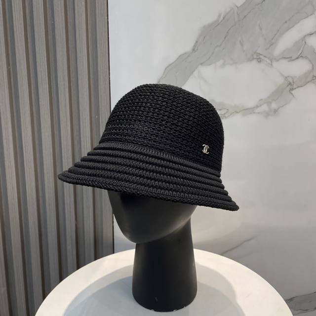 香奈儿 Chanel针织盆帽 防晒渔夫帽高密度制作 一顶超级有品位的针织帽了~出街首选 帽型超美腻颜色妥妥 轻便携带 小仙女人手必备 头围57Cm