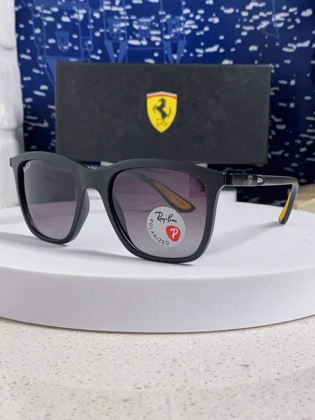 Rayban雷朋太阳眼镜法拉利联名款方形墨镜Rb4433M Size:54口20-145
