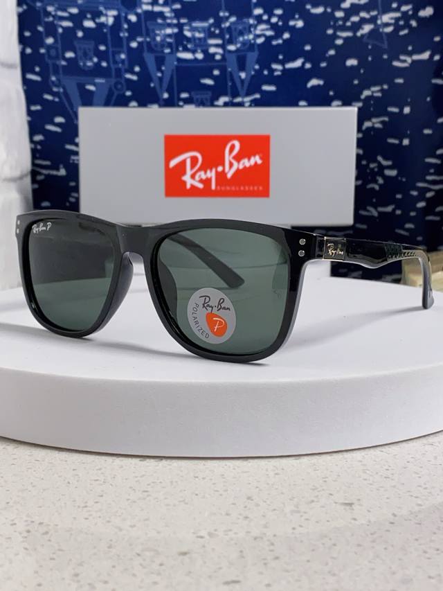 Ray Ban雷朋 2025新款矩形男女通用太阳镜 男士开车偏光镜片 Rb69009 Size:60口15-145