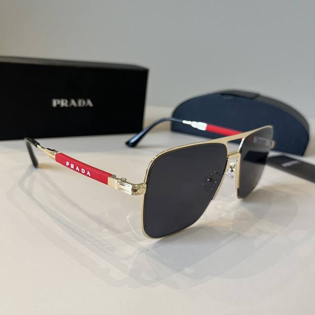 prada 普拉达 界级大师制造. 偏光墨镜 高档 潮流时尚百搭男士款百搭瘦脸太阳镜 高品质 开车太阳镜