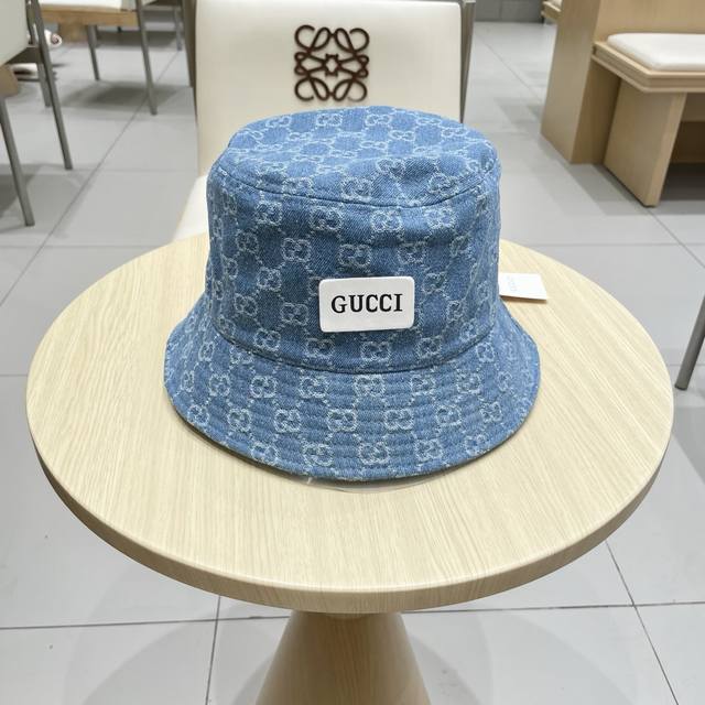 Gucci古奇经典款老花渔夫帽，男女通用，头围57Cm