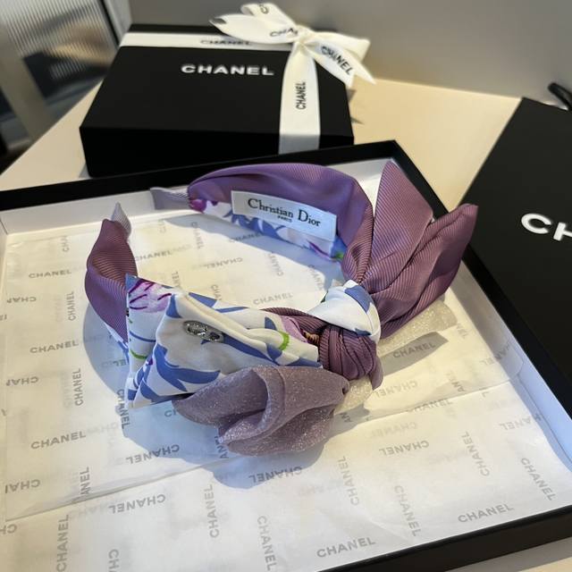 Dior迪奥新款蝴蝶结碎花发箍