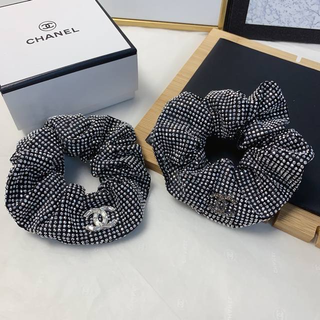 Chanel小香 Chanel皮筋 烫钻满钻皮筋发圈大肠圈气质百搭小仙女必入单品 宝藏款 闭眼入推荐款 单个