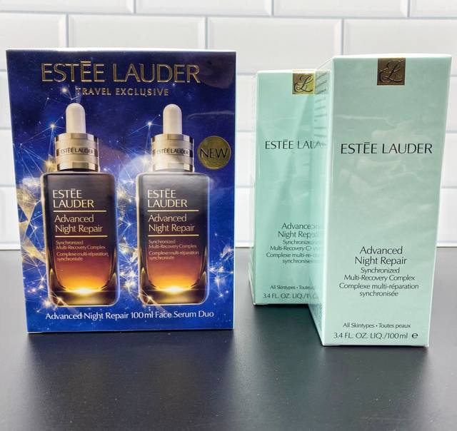 专 可配海免3标，正品膏体新奇士草酸味，高版本以流通价出，该有的细节都有，支持对比雅诗兰黛小棕瓶特润精华两件套！内含： Ml×2。