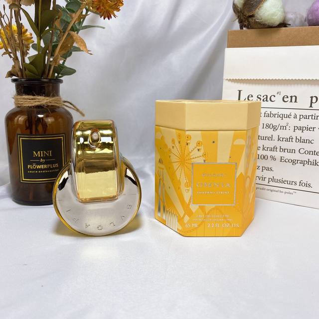 专柜品质 宝格丽木盒金色水晶车轮淡香水Edt 65Ml，Bvlgari Omnia Golden Citrine, 适合现代女性的东方花香调，清新，香甜，多汁，