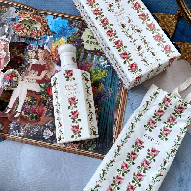 专柜品质 Gucci 月光小夜曲 ，少女心收藏级别香水，“炼金术士花园”薰衣草不仅颜值杠杠的。 味道也是超好闻的，淡淡的香味，真的是失眠孩子的福音，没有复杂的前