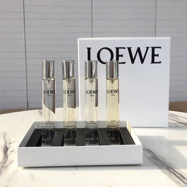 专柜品质 Loewe 001事后清晨香水小样四件套礼盒套装 四个味道可选 讲真，我真想统统收入囊中 实在太太太可了 1、事后清晨Edt女士淡香 2、事后清晨Ed