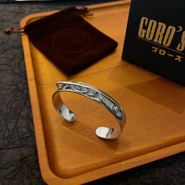 新品上架 Goro’S高桥吾郎开口羽毛手镯 顶级版本 认准独家拍摄 主攻高端市场 绝对区别普通版本！图片产品细节与Z批一致！原版制作工艺 精工品质 纯手工打造