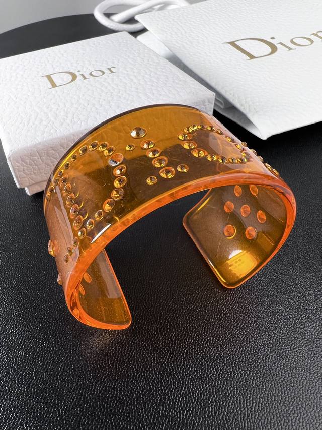 Dior 亚克力 带钻 手镯