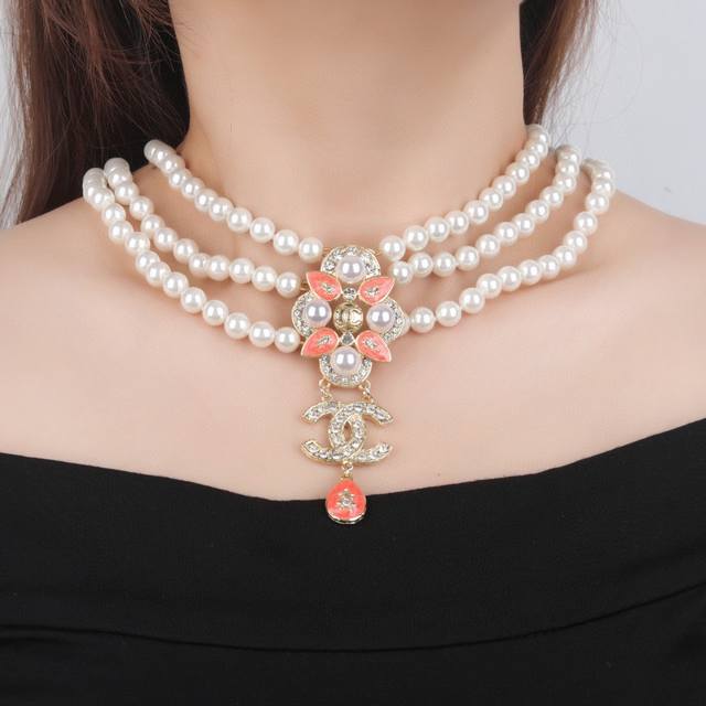 小香 Chanel 新款项链 专柜同步上市 双C 三层颈链 精工打造原版一致黄铜材质
